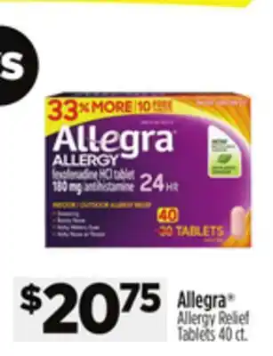 Dollar General Allegra Allergy Relief Tablets offer