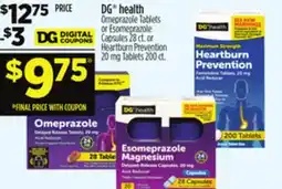 Dollar General DG health Omeprazole Tablets or Esomeprazole Capsules or Heartburn Prevention, Tablets offer