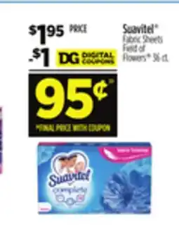 Dollar General Suavitel Fabric Sheets Field of Flowers offer