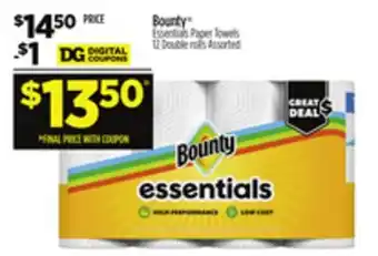 Dollar General Bounty Essentials Paper Towels offer