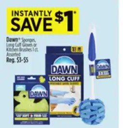 Dollar General Dawn Sponges, Long CuffGloves or Kitchen Brushes offer