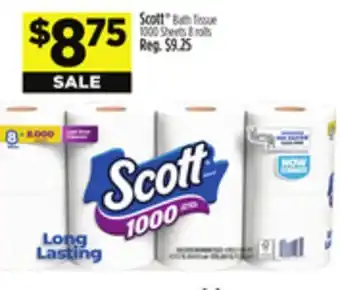 Dollar General Scott Bath Tissue 1000 Sheets offer