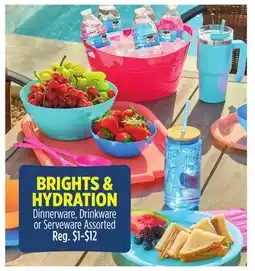 Dollar General BRIGHTS & HYDRATION Dinnerware, Drinkware or Serveware offer