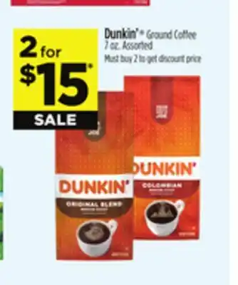 Dollar General Dunkin' Ground Coffee offer