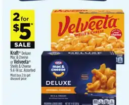 Dollar General Kraft Deluxe Mac & Cheese or Velveeta Shells & Cheese offer