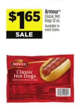 Dollar General Armour Classic Hot Dogs offer