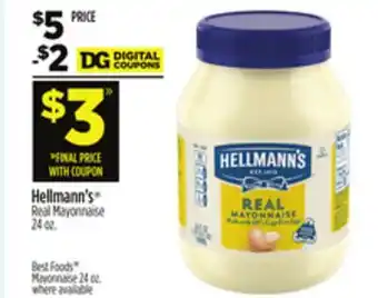 Dollar General Hellmann's Real Mayonnaise offer