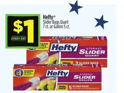 Dollar General Hefty Slider Bags Quart 7 ct. or Gallon 5 ct offer