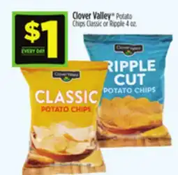 Dollar General Clover Valley Potato Chips Classic or Ripple offer
