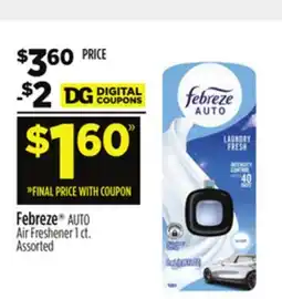 Dollar General Febreze AUTO Air Freshener offer