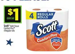 Dollar General Scott Bath Tissue Comfort Plus offer