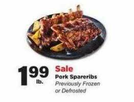 Stater Bros Pork Spareribs offer