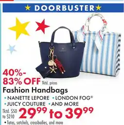 Boscov's Fashion Handbags offer