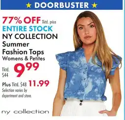 Boscov's NY COLLECTION Summer Fashion Tops offer