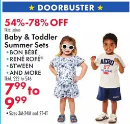 Boscov's Baby & Toddler Summer Sets offer