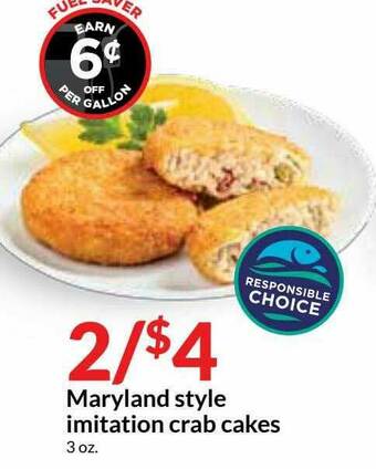 Hy-Vee Maryland Style Imitation Crab Cakes offer