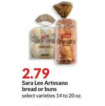 Hy-Vee Sara Lee Artesano Bread Or Buns offer