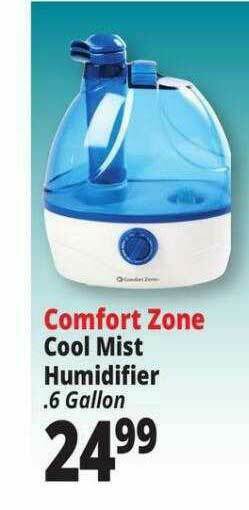 Ocean State Job Lot Comfort Zone Cool Mist Humidifier offer