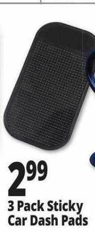 Ocean State Job Lot 3 Pack Sticky Car Dash Pads offer