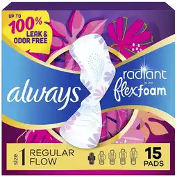Walgreens FlexFoam Pads with Wings Lightly Scented, Size 1, Regular Absorbency offer