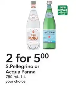 Publix S.Pellegrino or Acqua Panna offer