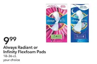 Publix Always Radiant or Infinity Flexfoam Pads offer