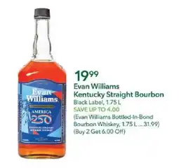 Publix Evan Williams Kentucky Straight Bourbon offer