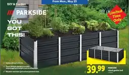 Lidl PARKSIDE raised garden bed offer