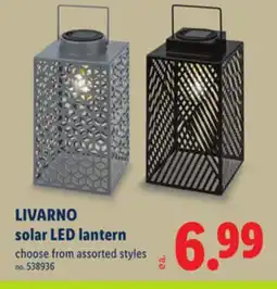 Lidl LIVARNO solar LED lantern offer