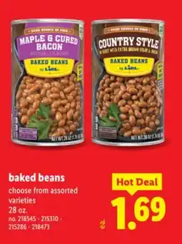 Lidl baked beans offer
