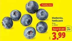 Lidl blueberries, family pack offer