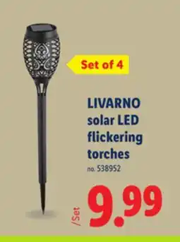 Lidl LIVARNO solar LED flickering torches offer