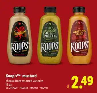Lidl Koop's mustard offer