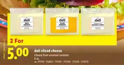 Lidl deli sliced cheese offer