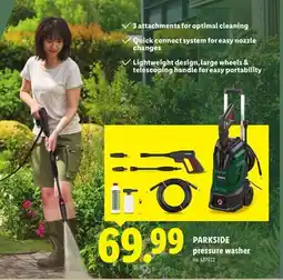 Lidl PARKSIDE pressure washer offer