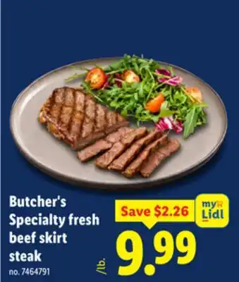 Lidl Butcher's Specialty fresh beef skirt steak offer