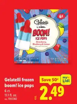 Lidl Gelatelli frozen boom! ice pops offer