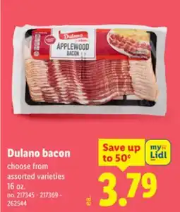 Lidl Dulano bacon offer