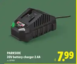 Lidl PARKSIDE 20V battery charger 2.4A offer