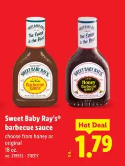 Lidl Sweet Baby Ray's barbecue sauce offer