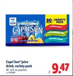 Lidl Capri Sun juice drink, variety pack offer