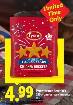 Lidl Tyson frozen America's 250th anniversary nuggets offer