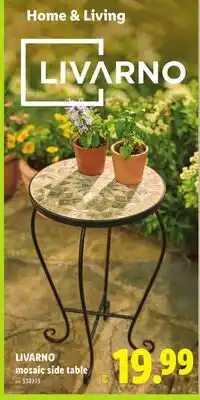 Lidl LIVARNO mosaic side table offer