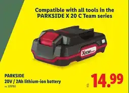 Lidl PARKSIDE 20V/2Ah lithium-ion battery offer