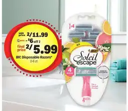 Meijer BIC Disposable Razors offer