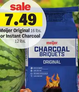 Meijer Meijer Original 16 lbs. or Instant Charcoal 12 lbs offer