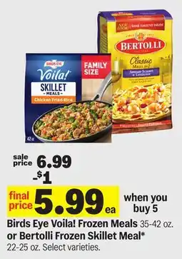 Meijer Birds Eye Voila! Frozen Meals or Bertolli Frozen Skillet Meal offer