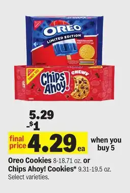 Meijer Oreo Cookies 8-18.71 oz. or Chips Ahoy! Cookies* 9.31-19.5 oz offer