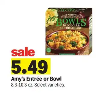 Meijer Amy's Entrée or Bowl offer
