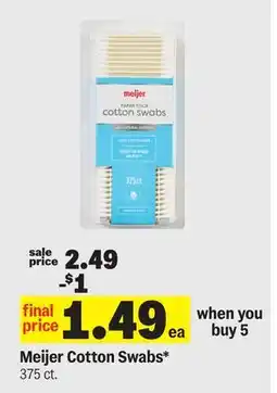 Meijer Meijer Cotton Swabs offer
